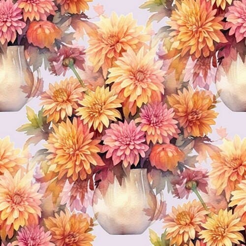 a bouquet of flowers in a vase with fall leaves 900101 37377