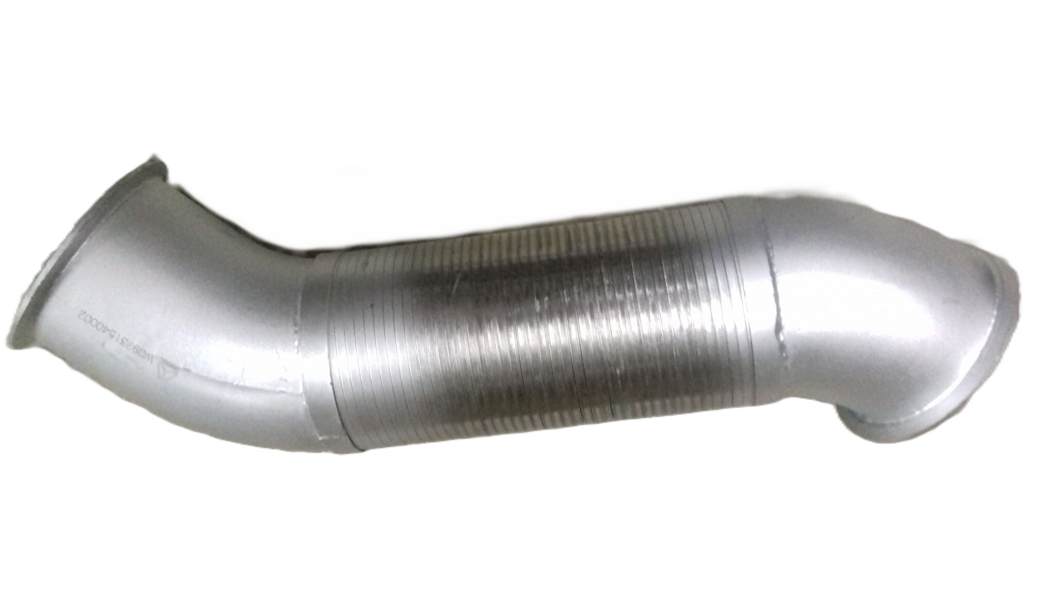 Гофра выхлопная 8х4 L=540-570 (изгиб) D150 d150 (фланец = круг-круг)