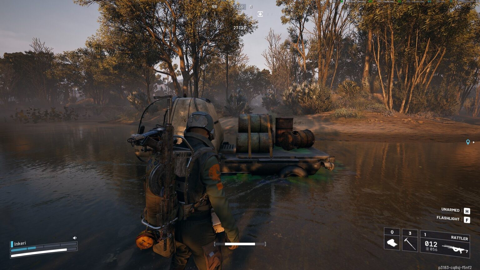 arc raiders search the swamp for a car with burrels 1536x864