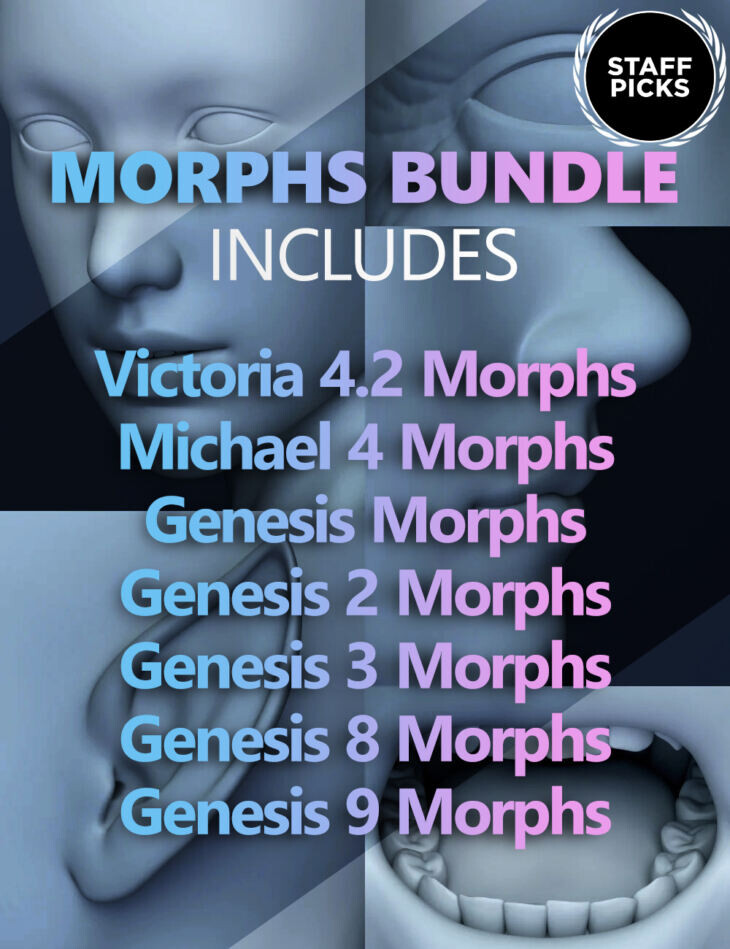 Genesis + M4V4 + Genesis 2 + Genesis 3 + Genesis 8 + Genesis 9 Morphs Bundle